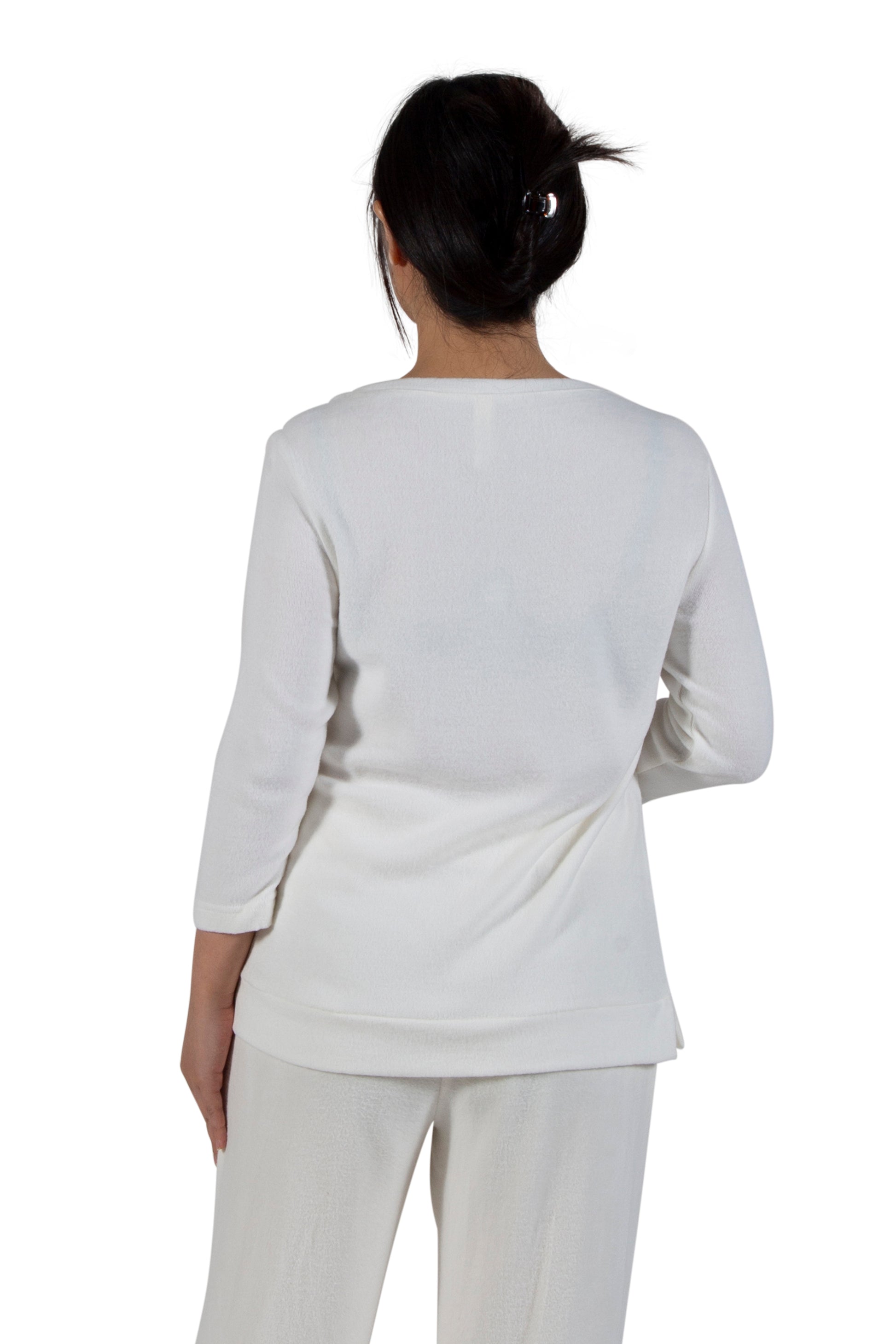 Comfort Luxe Collection Cozy Knit Crew Neck Tee - La Cera