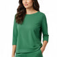 Comfort Luxe Collection Cozy Knit Crew Neck Tee - La Cera