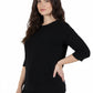 Comfort Luxe Collection Cozy Knit Crew Neck Tee - La Cera