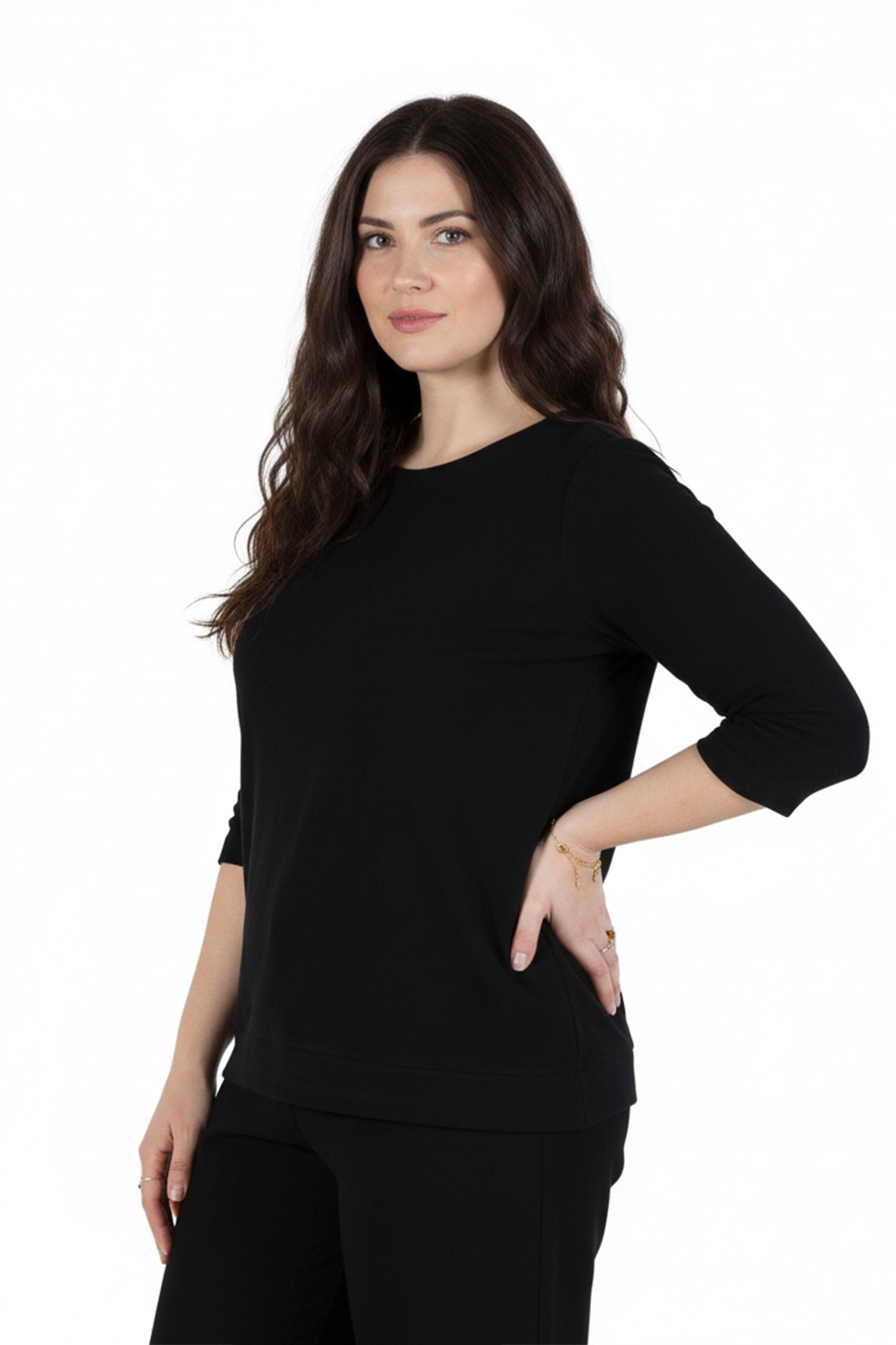 Comfort Luxe Collection Cozy Knit Crew Neck Tee - La Cera