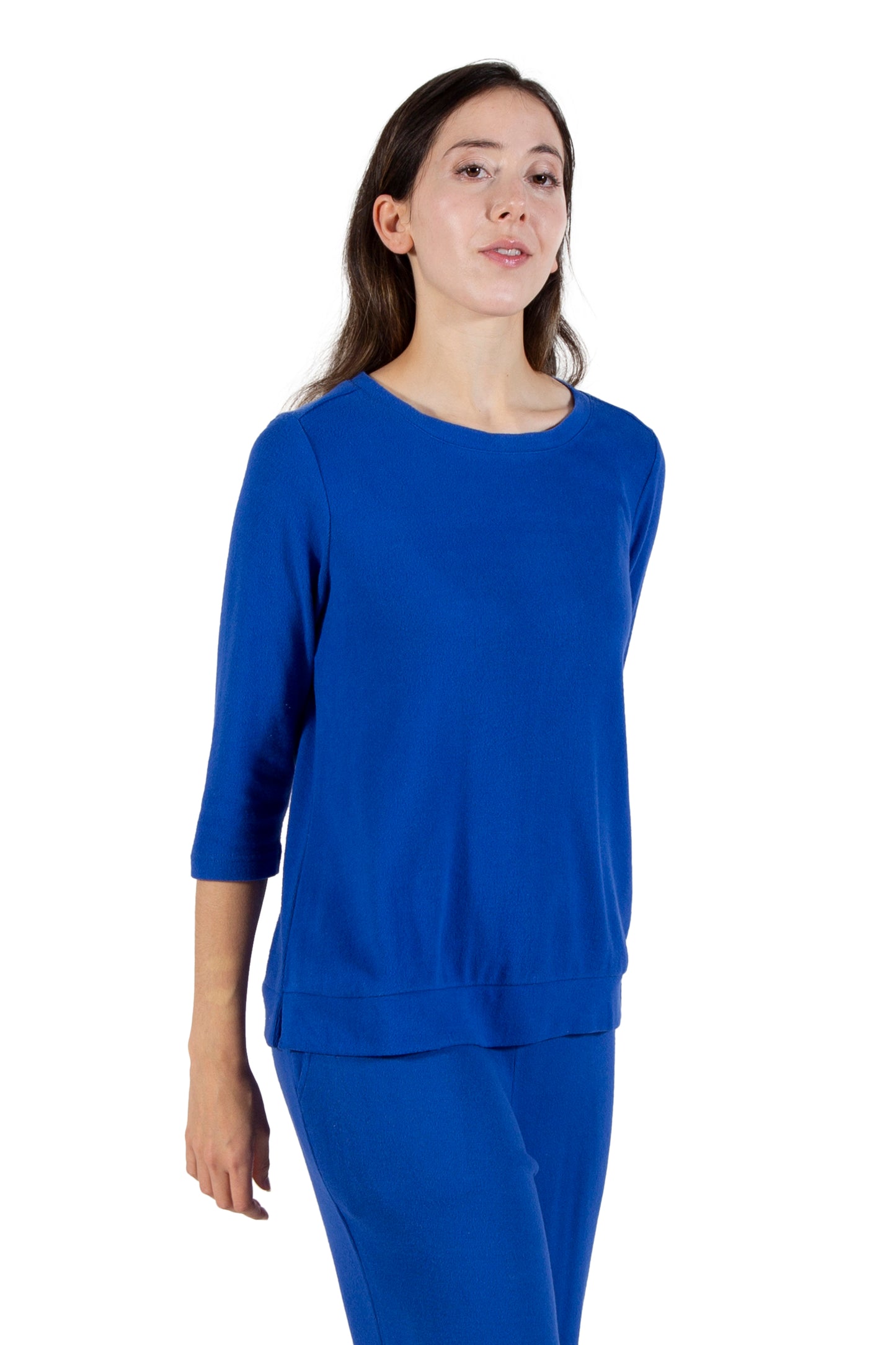 Comfort Luxe Collection Cozy Knit Crew Neck Tee - La Cera