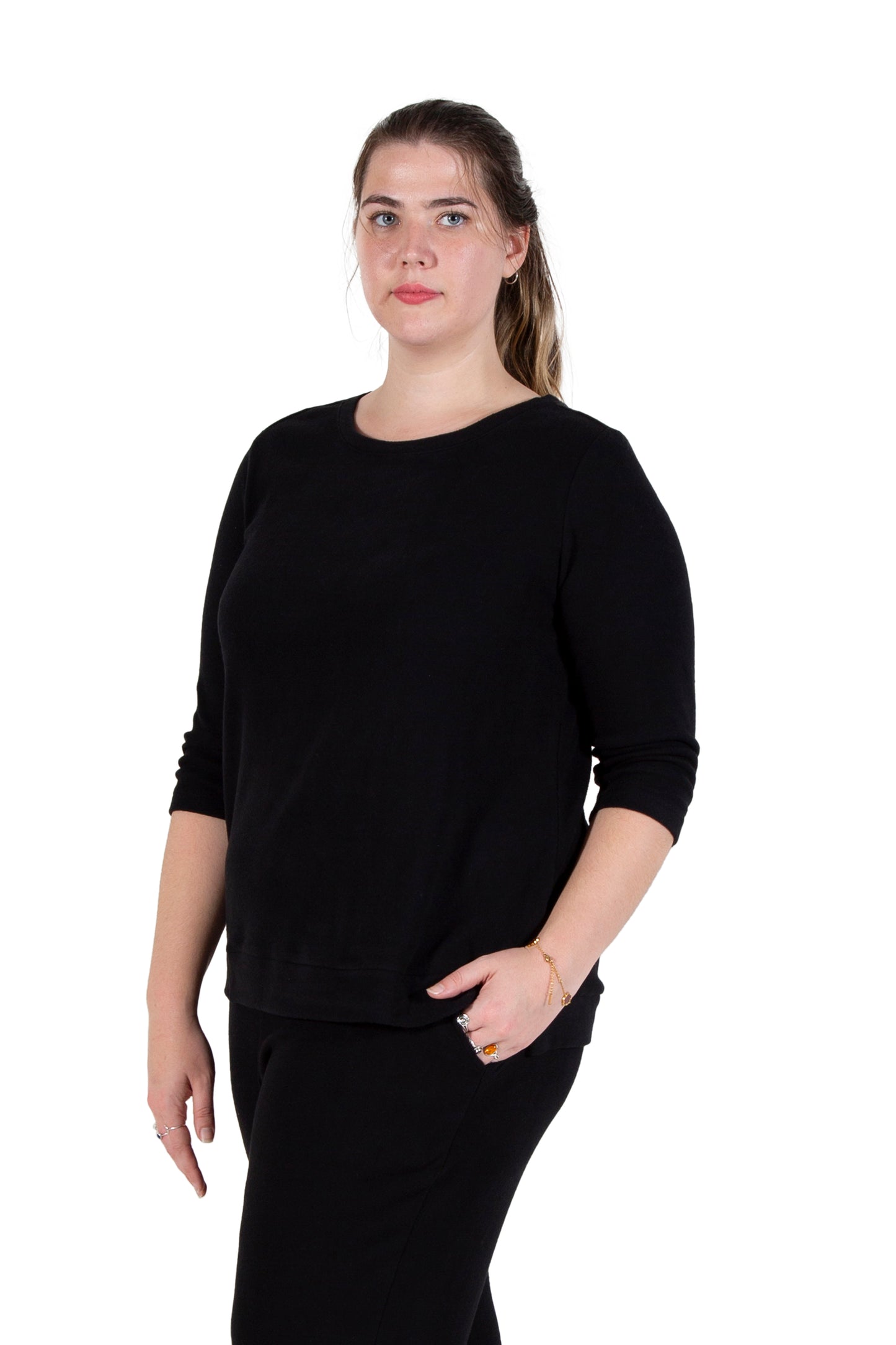 Plus Size Comfort Luxe Collection Crew Neck Tee