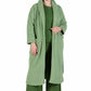 La Cera Plus Size Honeycomb Textured Fleece Wrap Robe - La Cera