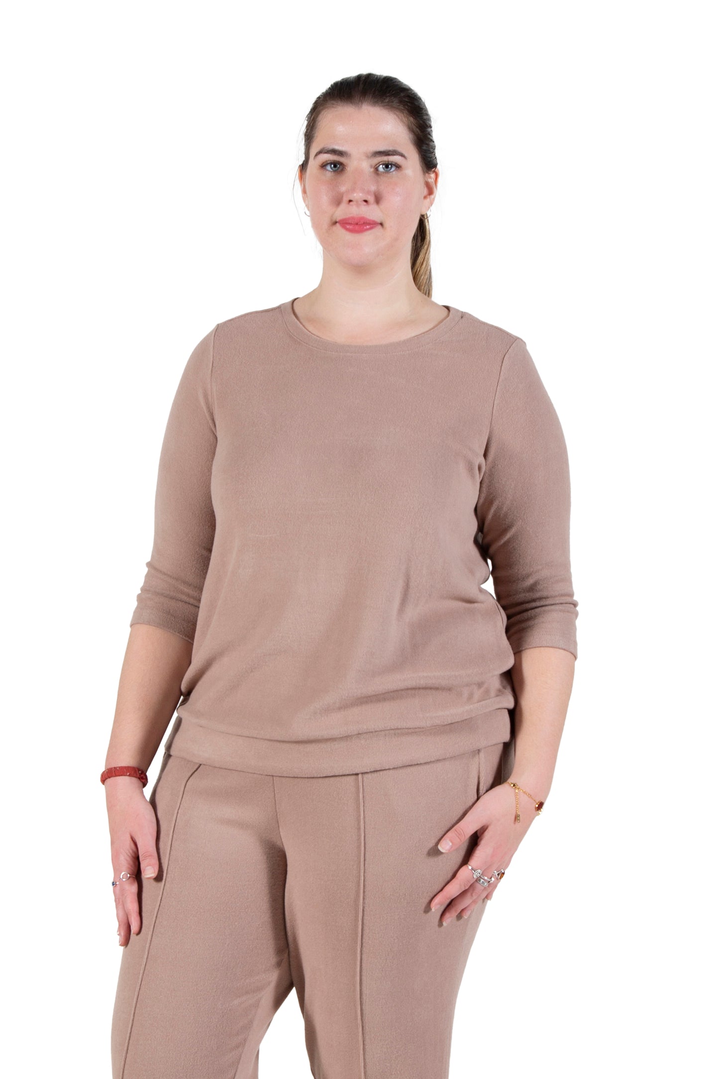 Plus Size Comfort Luxe Collection Crew Neck Tee