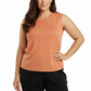 Plus Size Comfort Luxe Collection Cozy Knit Tank Top