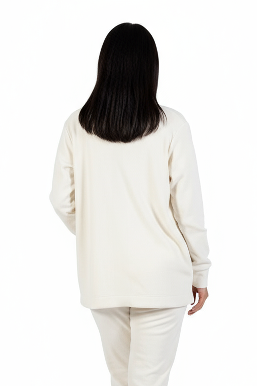 Comfort Luxe Collection Cozy Knit Button Front Jacket - La Cera