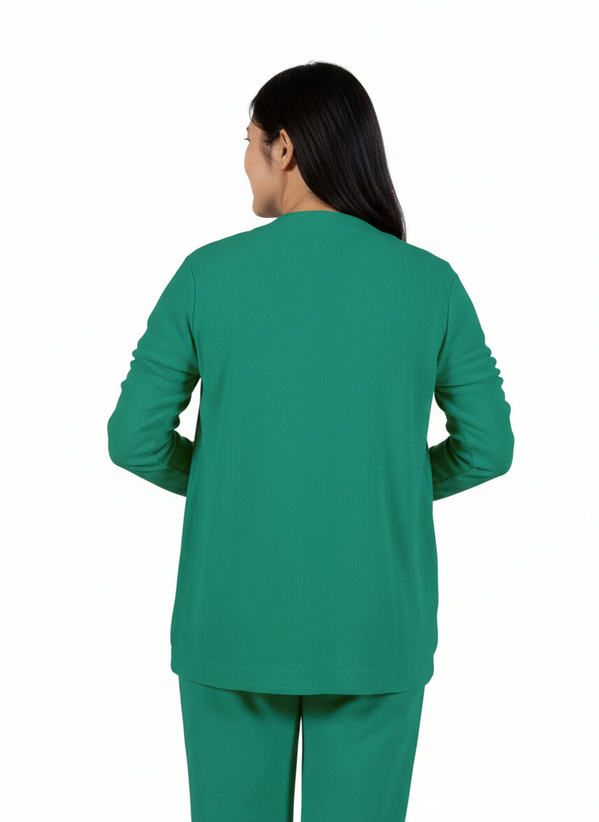 Comfort Luxe Collection Cozy Knit Button Front Jacket - La Cera