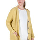 Plus Size Comfort Collection Luxe Cozy Knit Button Front Jacket