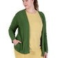 Plus Size Comfort Luxe Collection Cozy Knit Open Cardigan - La Cera