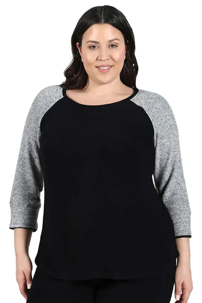 Comfort Collection Plus Size Baseball Tee - La Cera