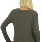 V-Neck Comfort Collection Long Sleeve Top - La Cera