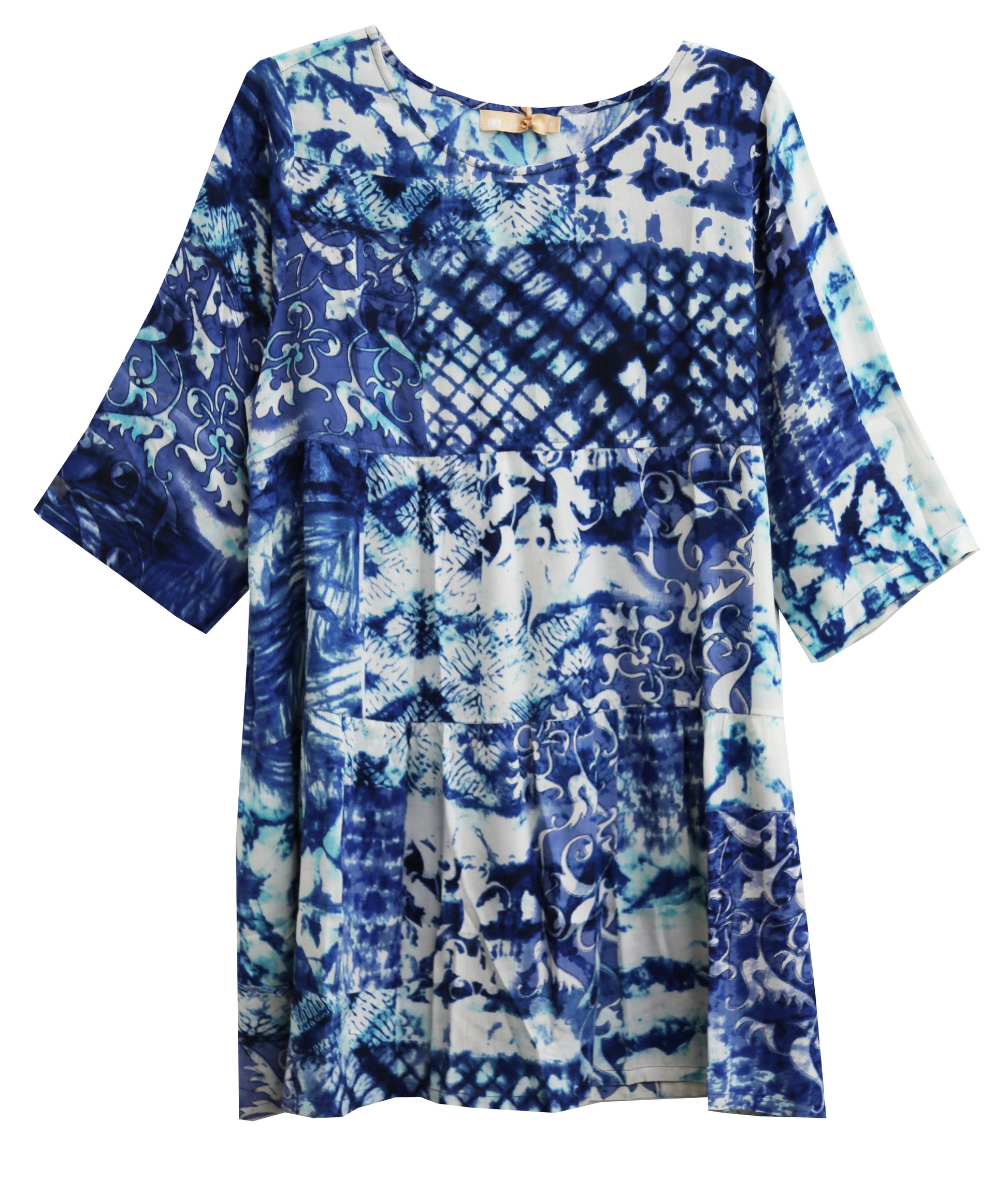 Tiered Batik Print Swing Top - La Cera