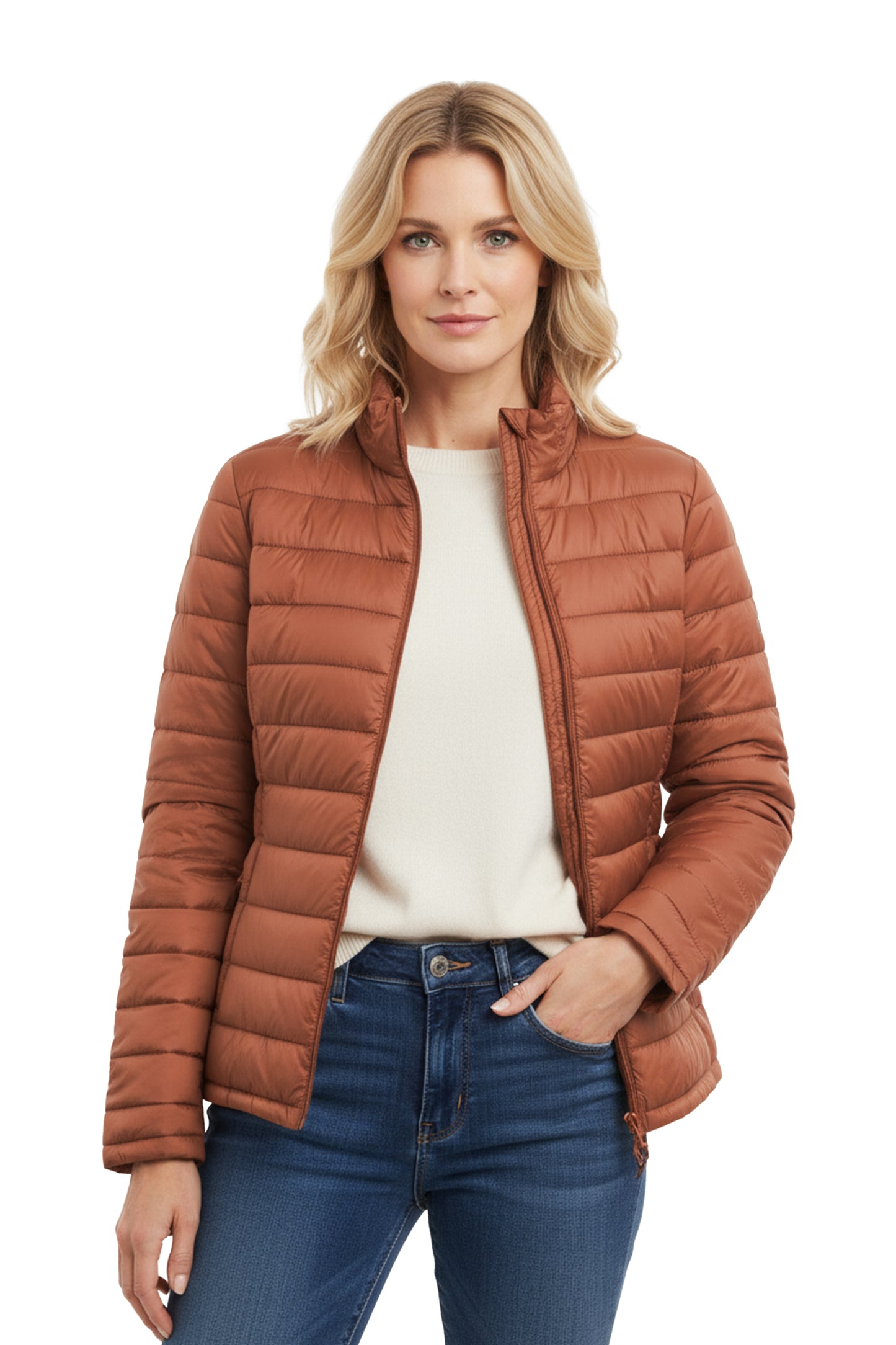 La Cera Quilted Nylon Puffer Jacket - La Cera