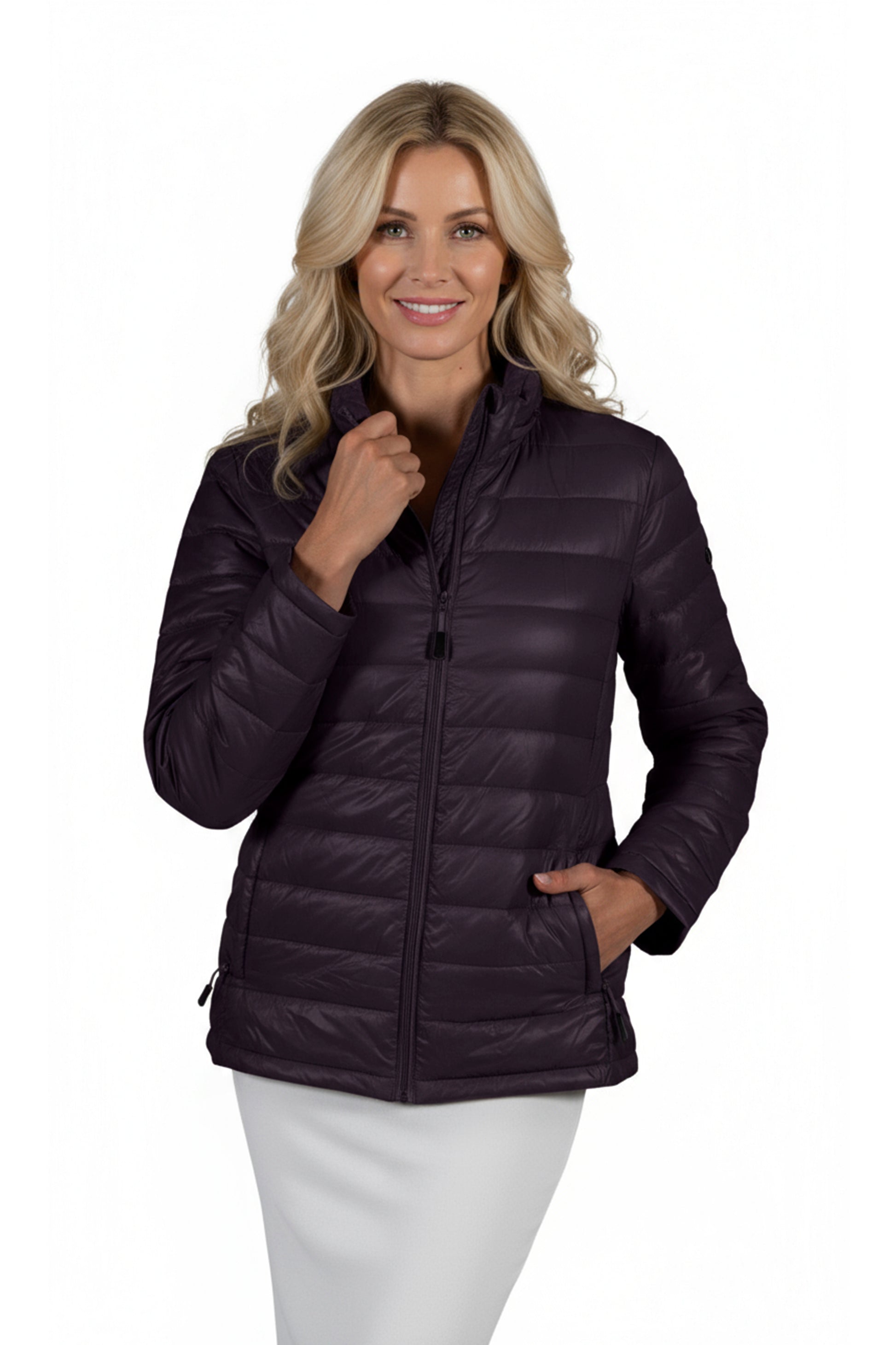 La Cera Quilted Nylon Puffer Jacket - La Cera