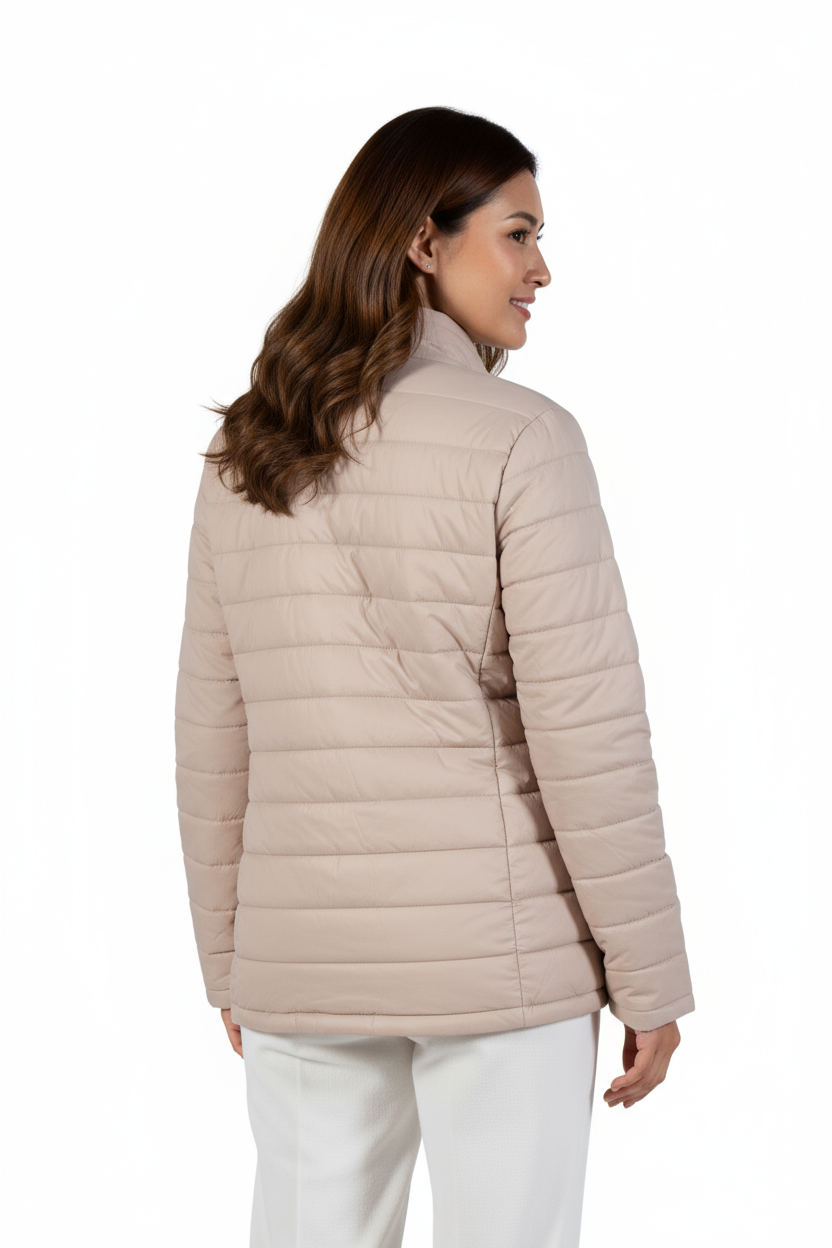 La Cera Quilted Nylon Puffer Jacket - La Cera