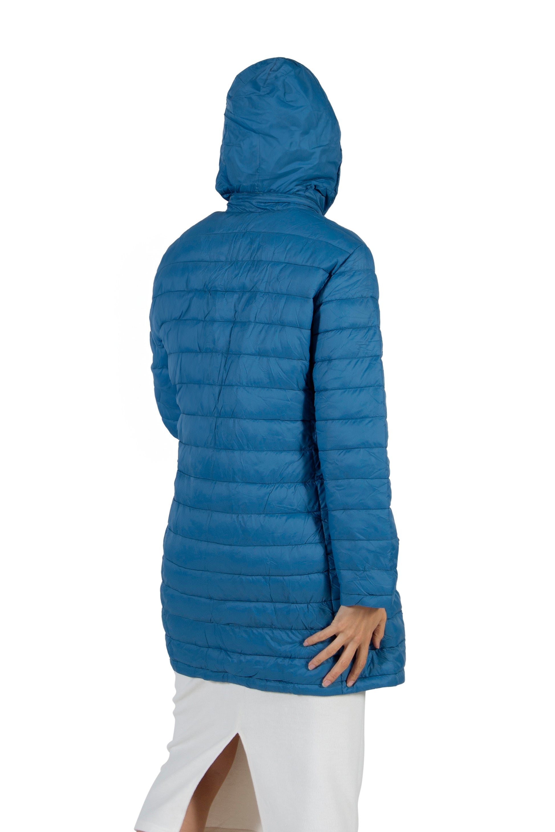 La Cera Lightweight Quilted Puffer Coat - La Cera