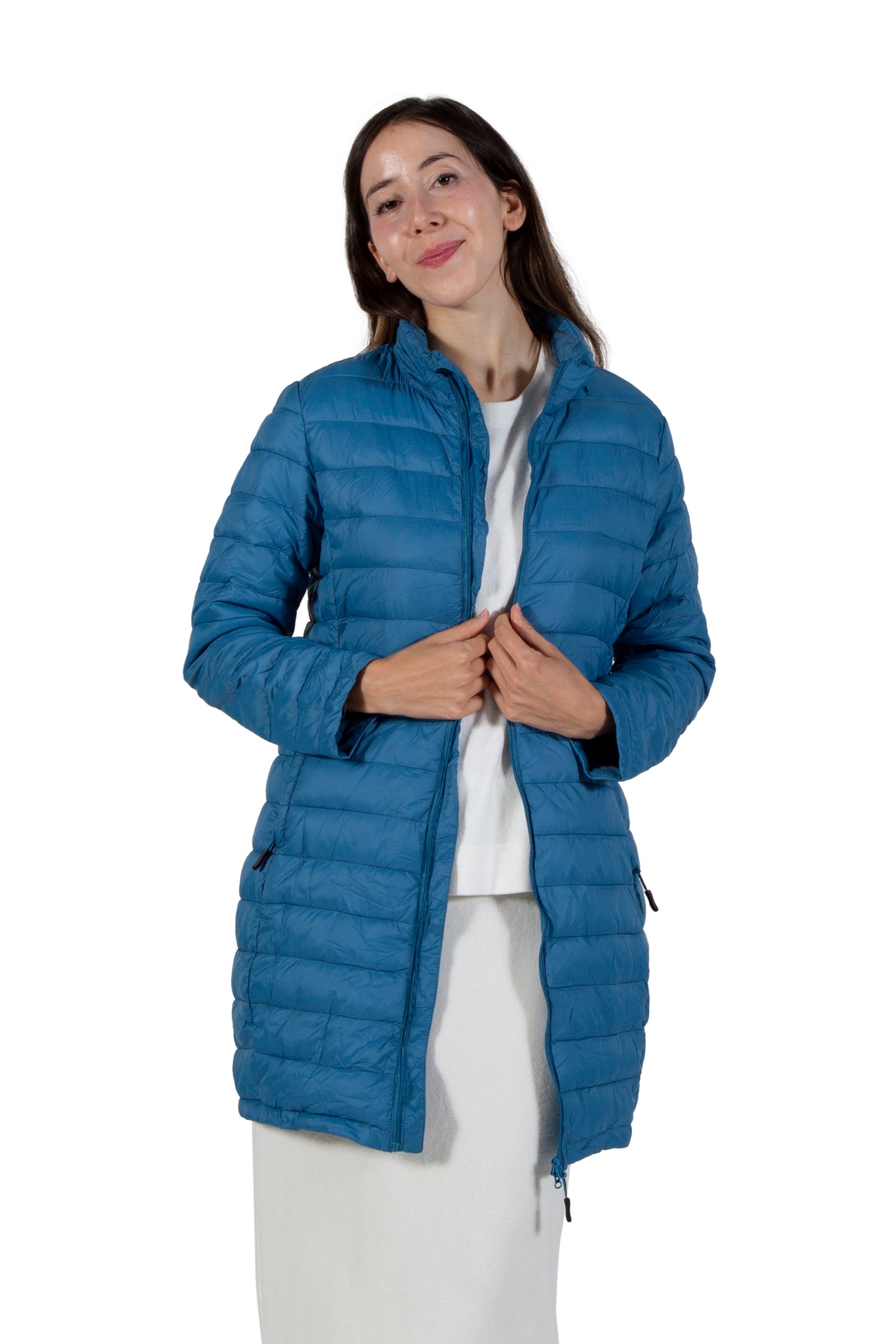 La Cera Lightweight Quilted Puffer Coat - La Cera