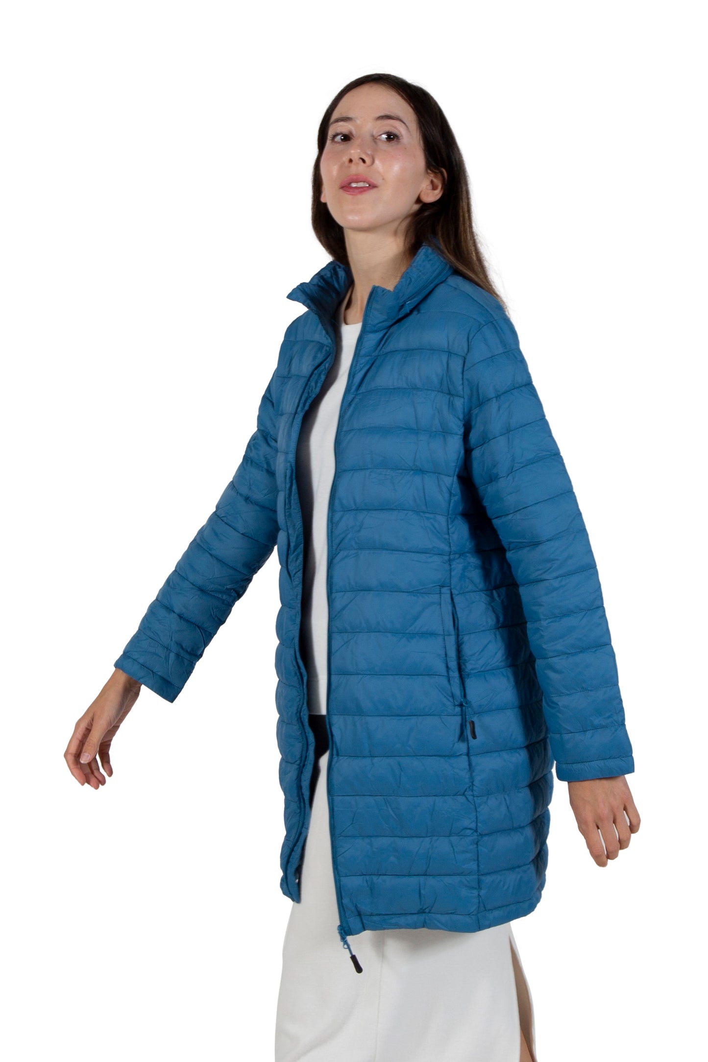 La Cera Lightweight Quilted Puffer Coat - La Cera