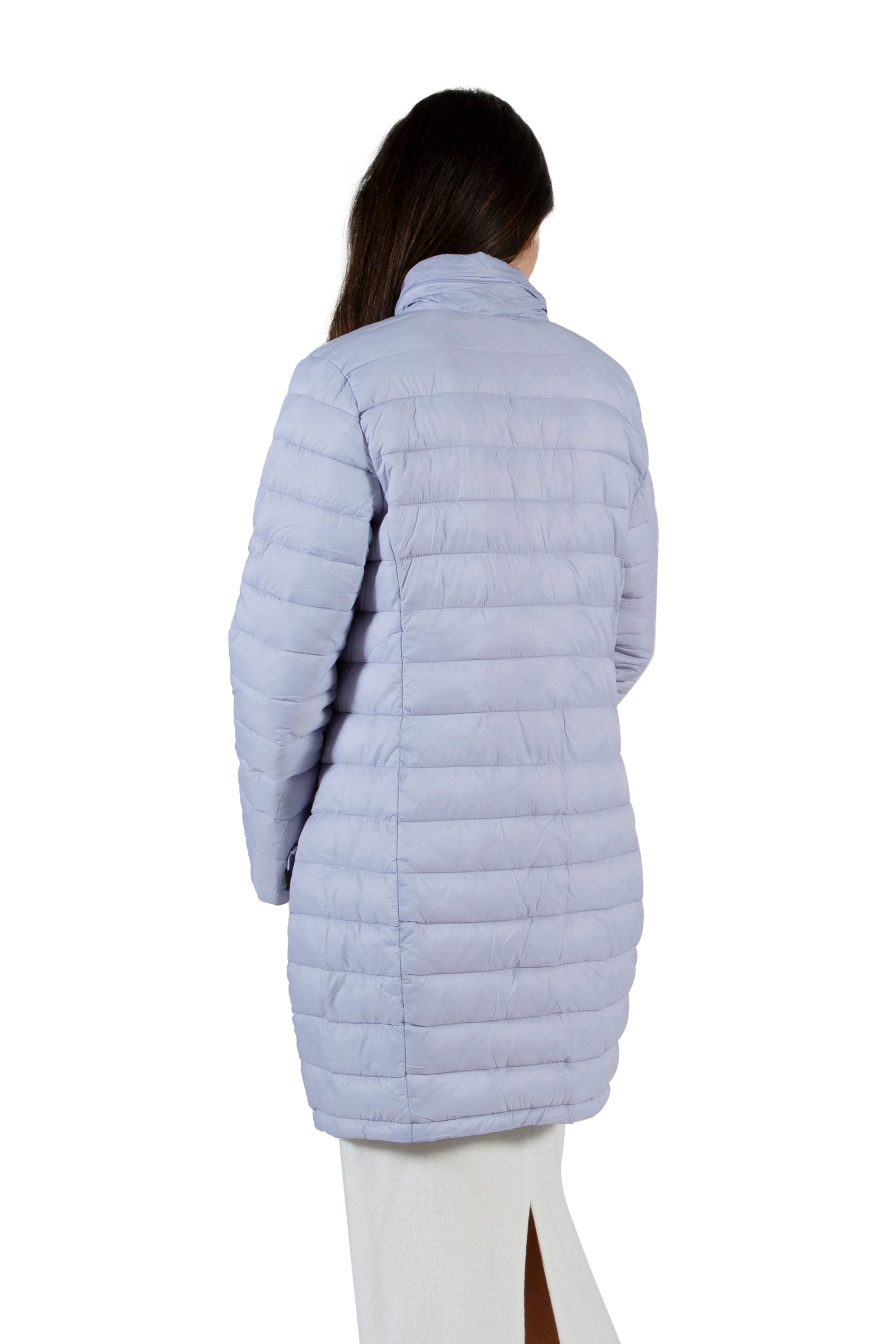 La Cera Lightweight Quilted Puffer Coat - La Cera