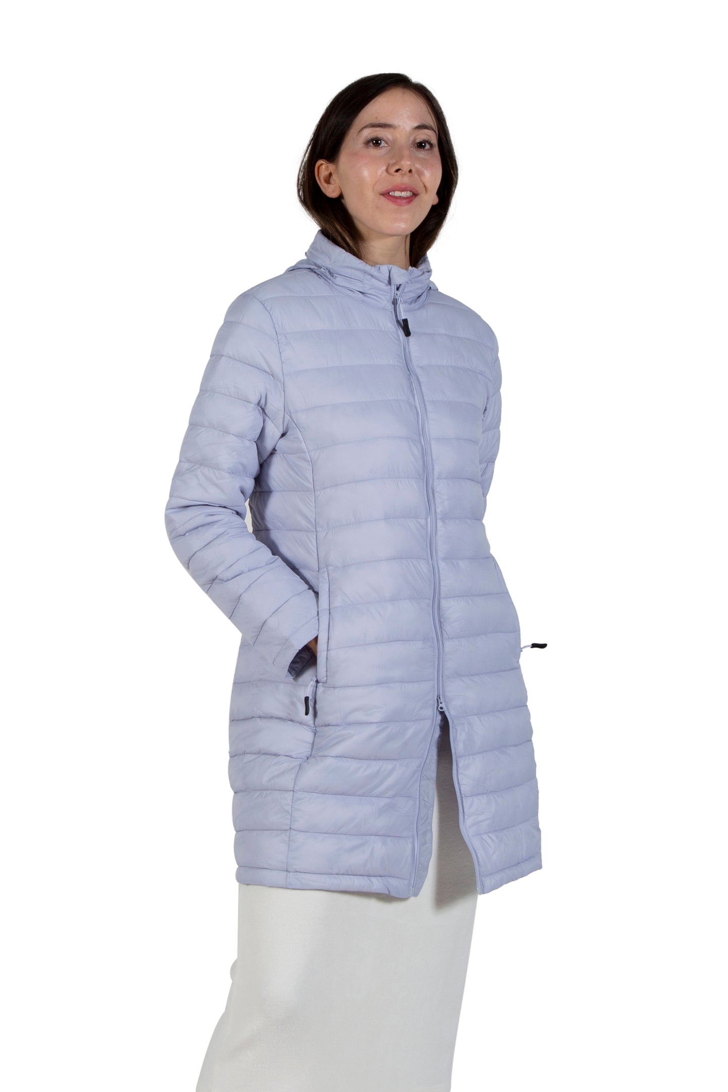 La Cera Lightweight Quilted Puffer Coat - La Cera