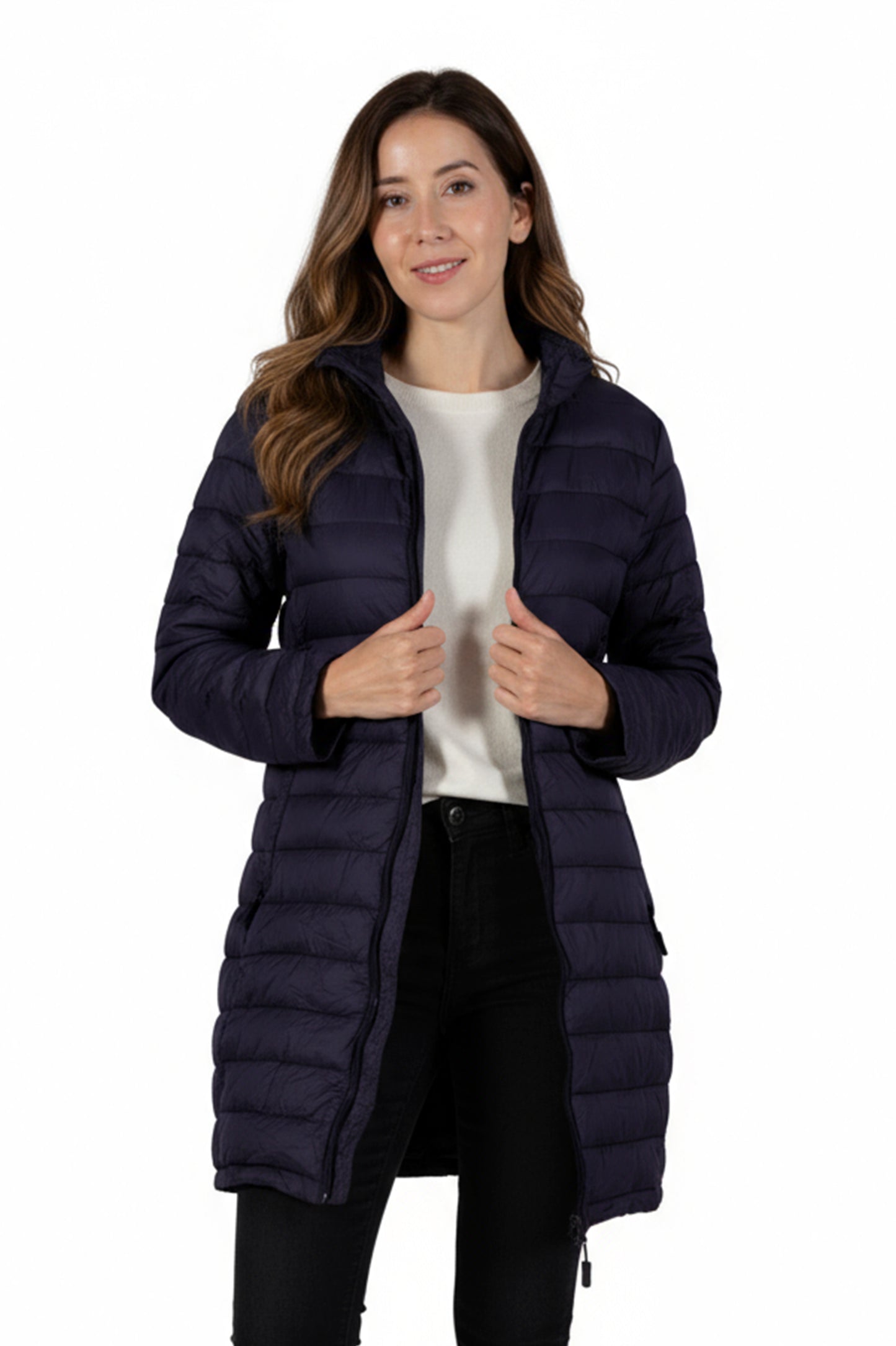 La Cera Lightweight Quilted Puffer Coat - La Cera
