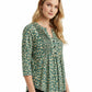 La Cera Sage Floral Pintuck Tunic - La Cera