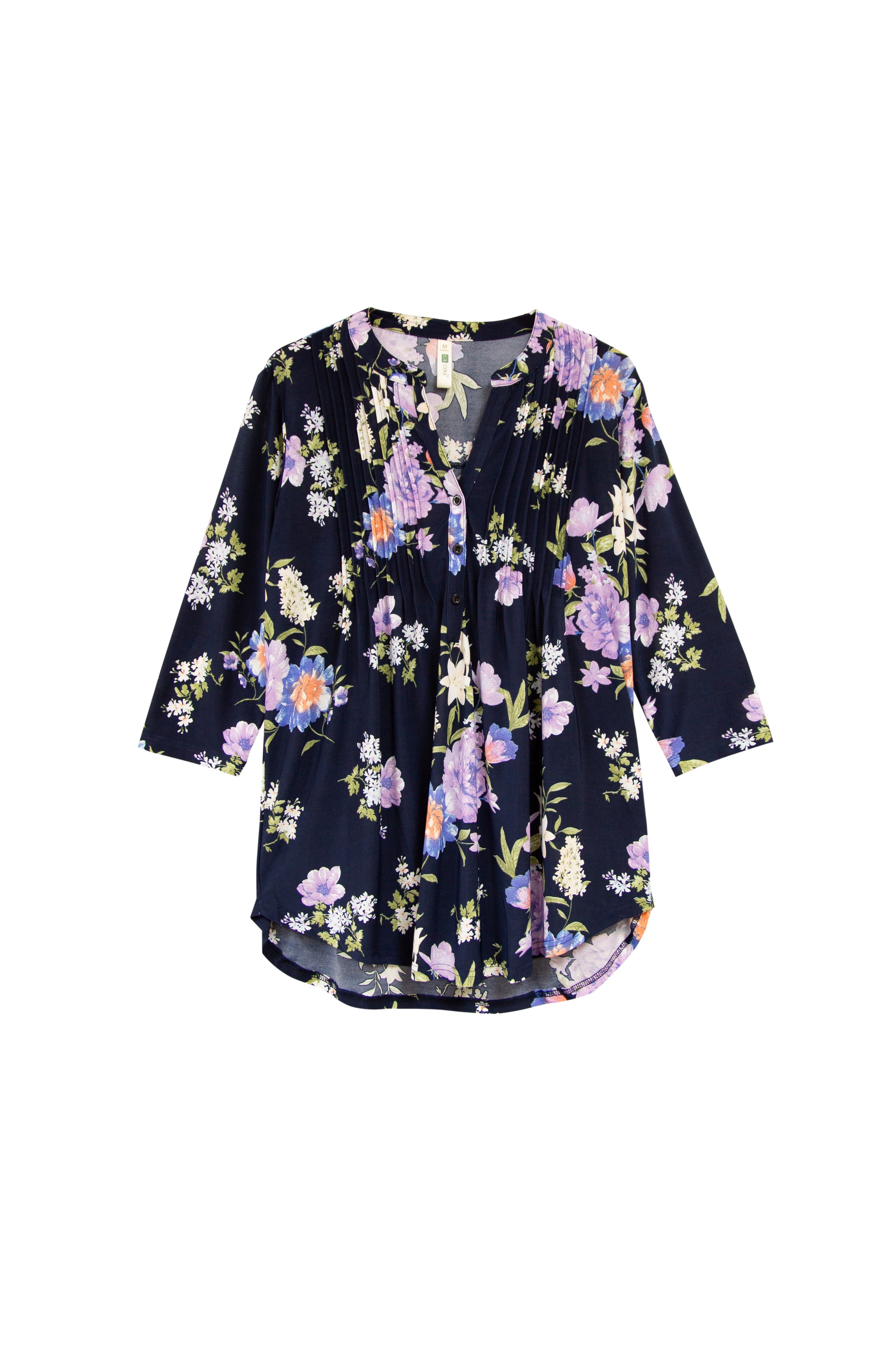La Cera Pleat Front Tunic - La Cera