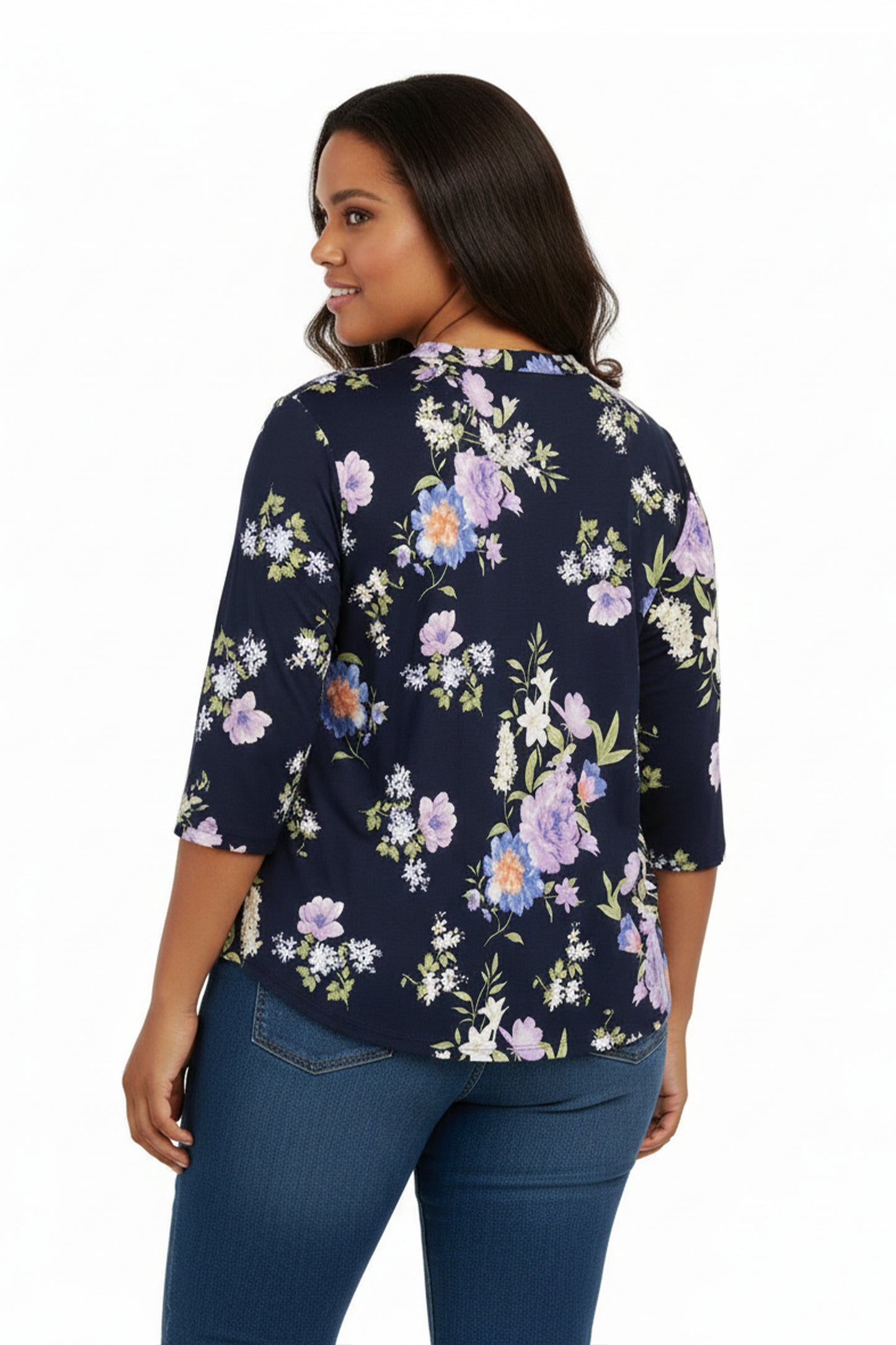 La Cera Plus Size Pleat Front Top