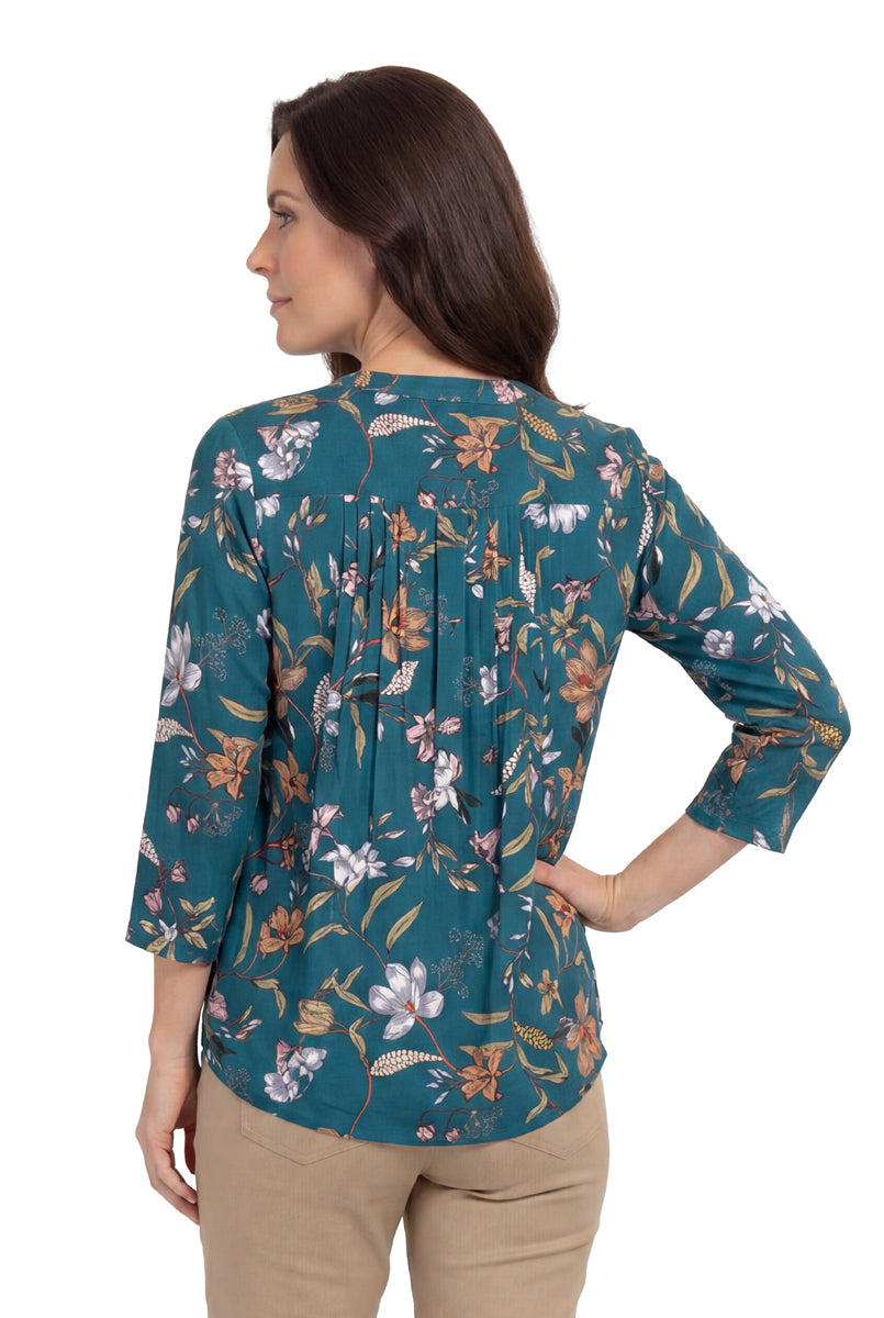 La Cera Pleat Front Tunic