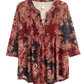 La Cera Plus Size Pleat Front Top - La Cera