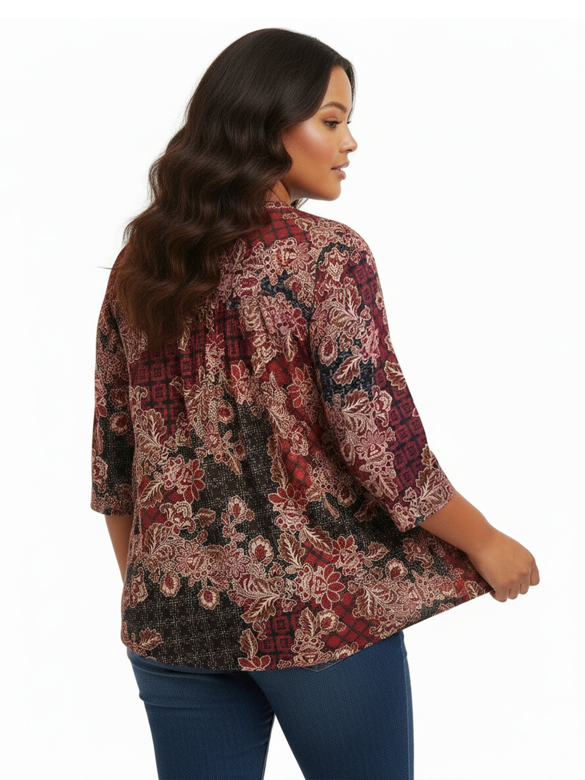 La Cera Plus Size Pleat Front Top - La Cera