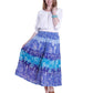 La Cera Crinkle Voile Reversible Skirt - La Cera
