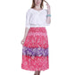 La Cera Crinkle Voile Reversible Skirt - La Cera