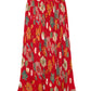 La Cera Plus Size Crinkle Printed Reversible Skirt