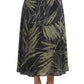 La Cera Savannah Palm Print A Line Skirt - La Cera