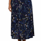 La Cera Plus Size A line Printed Jersey Skirt - La Cera