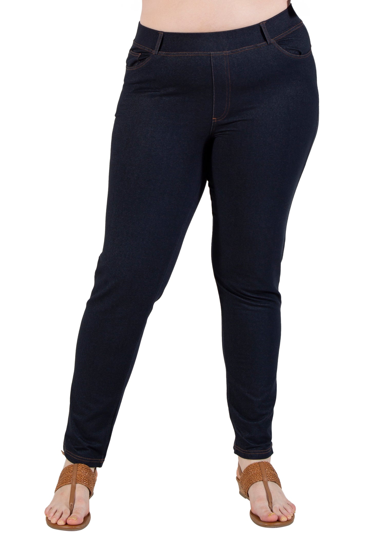 La Cera Plus Size Stretch Knit Jegging - La Cera