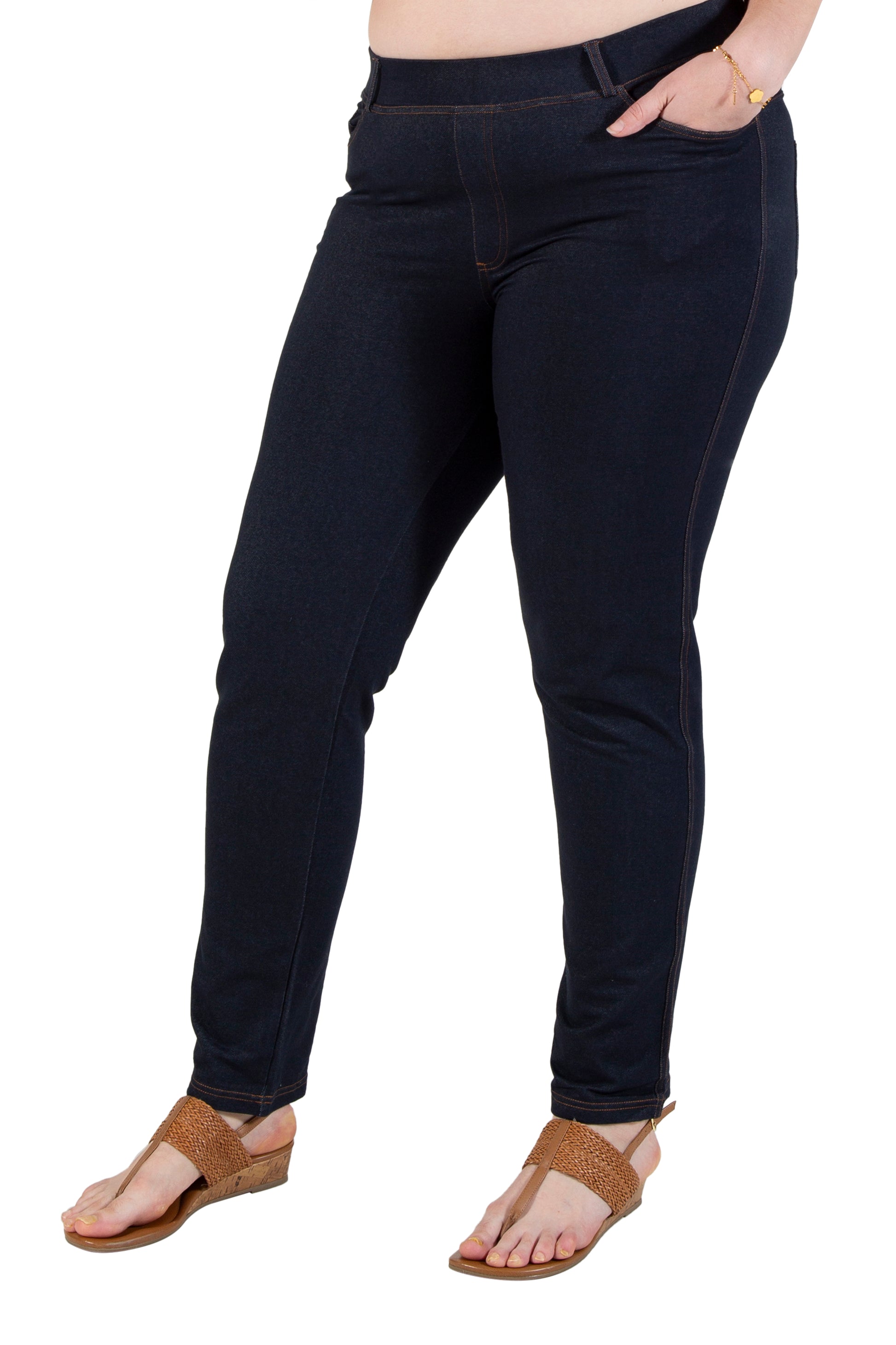 La Cera Plus Size Stretch Knit Jegging - La Cera