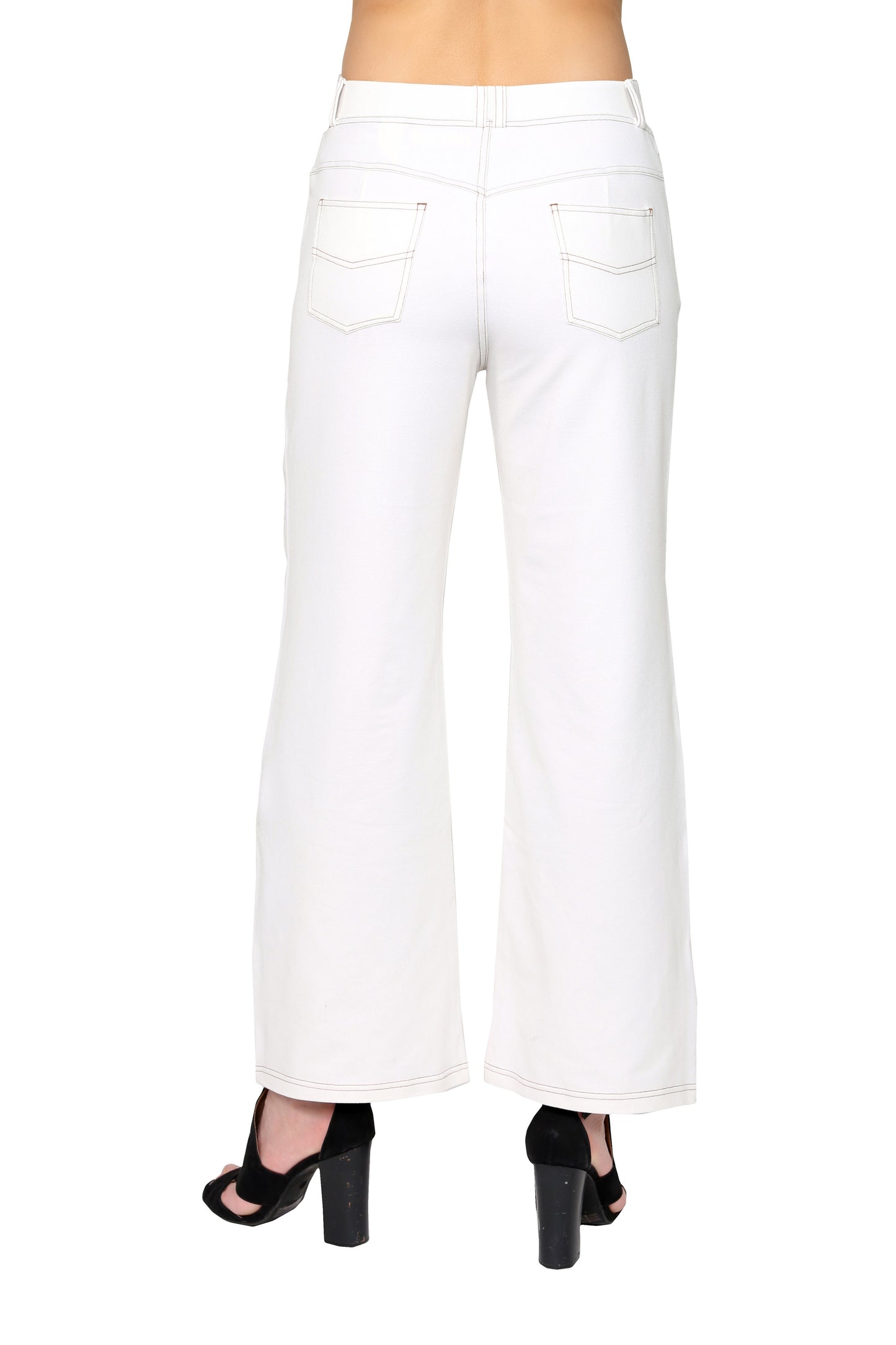 La Cera Stretch Knit Wide Leg Pant - La Cera