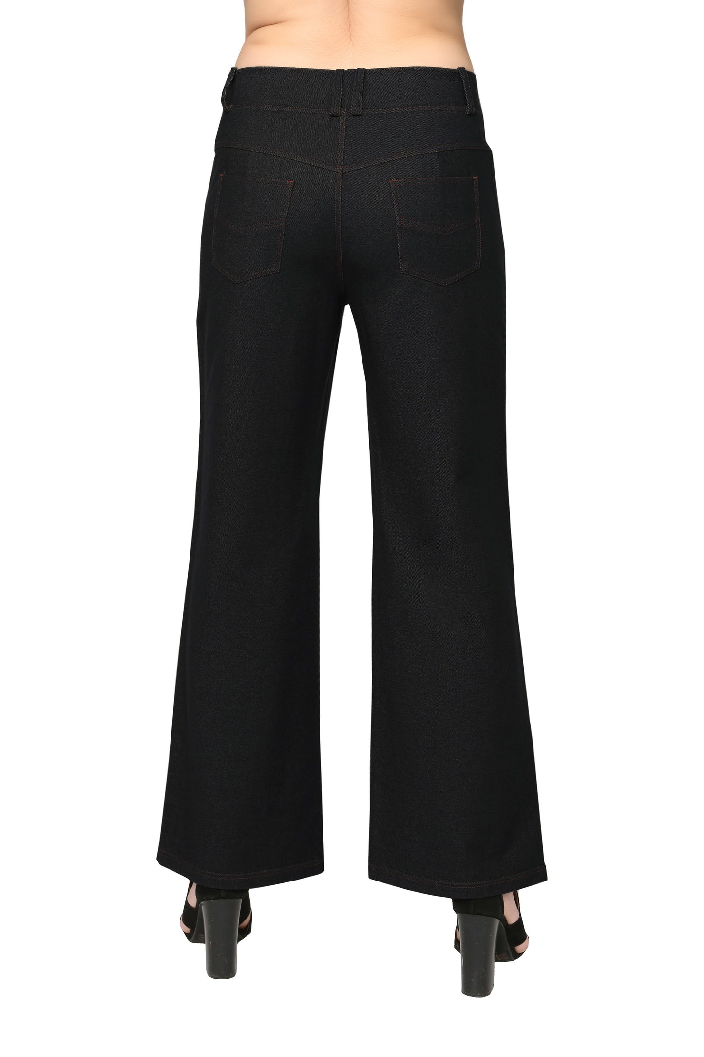 La Cera Stretch Knit Wide Leg Pant - La Cera