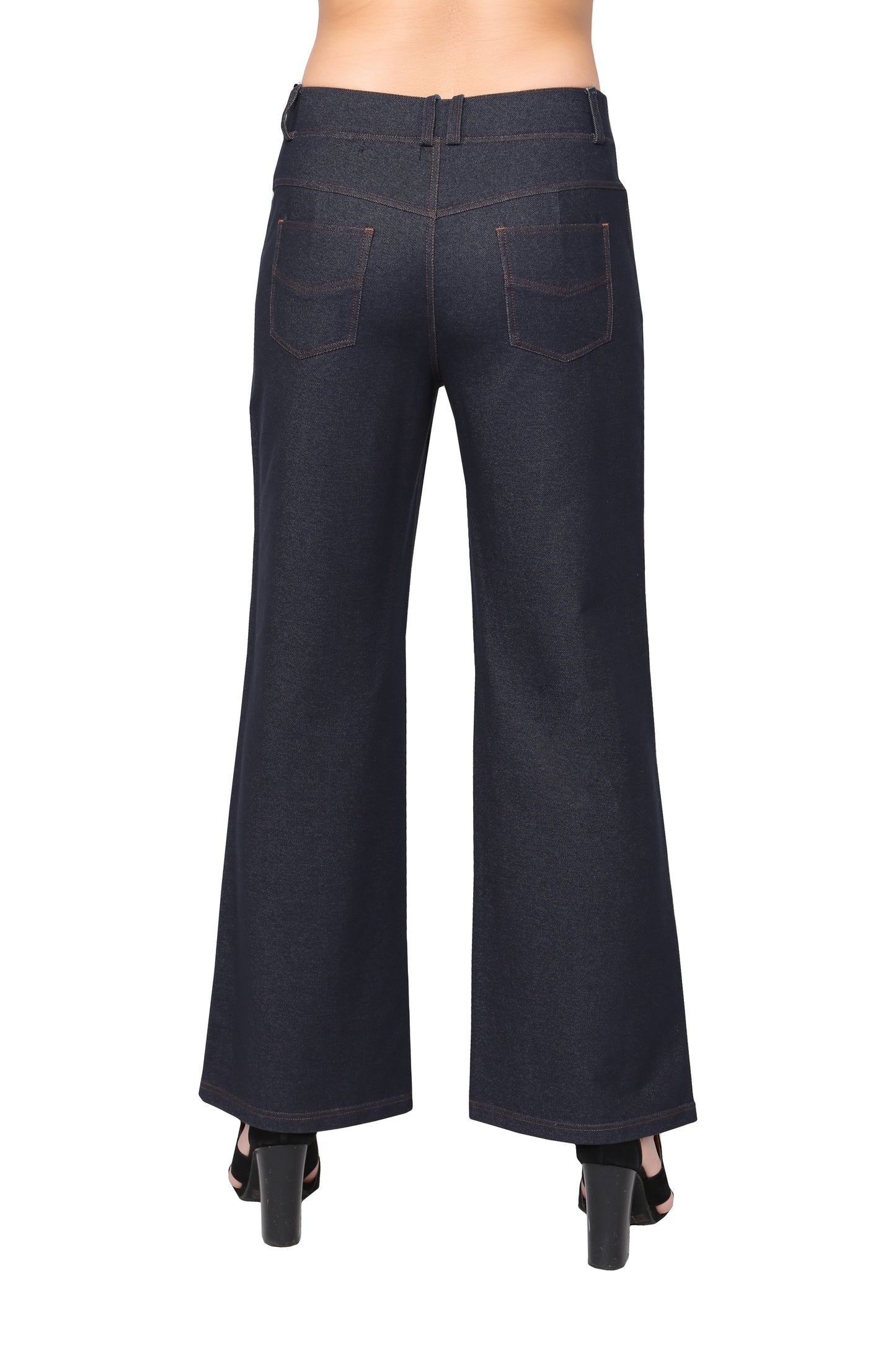 La Cera Stretch Knit Wide Leg Pant - La Cera
