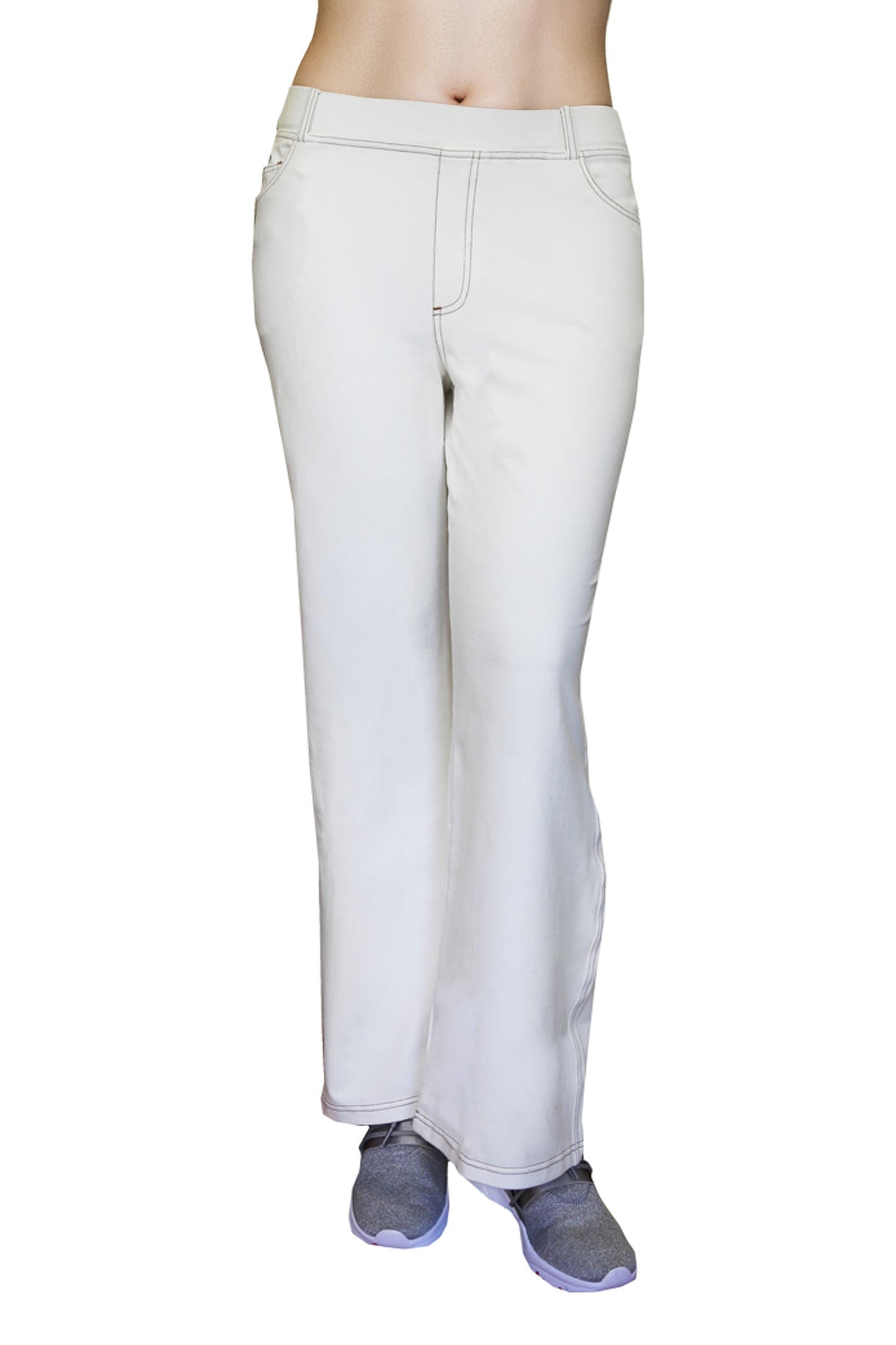 La Cera Plus Size Stretch Knit Wide Leg Pant - La Cera
