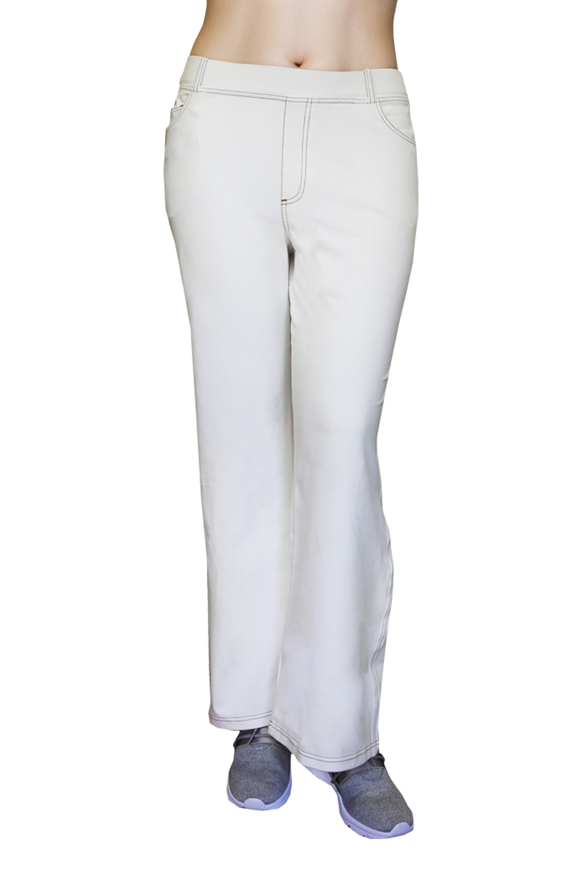 La Cera Plus Size Stretch Knit Wide Leg Pant - La Cera