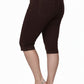 La Cera Plus Size Stretch Knit Capri