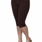 La Cera Plus Size Stretch Knit Capri