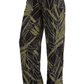 La Cera Savannah Palm Print Cropped Pant - La Cera