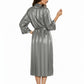 La Cera Long Silk Robe - La Cera