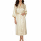 La Cera Long Silk Robe - La Cera