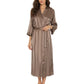 La Cera Long Silk Robe - La Cera