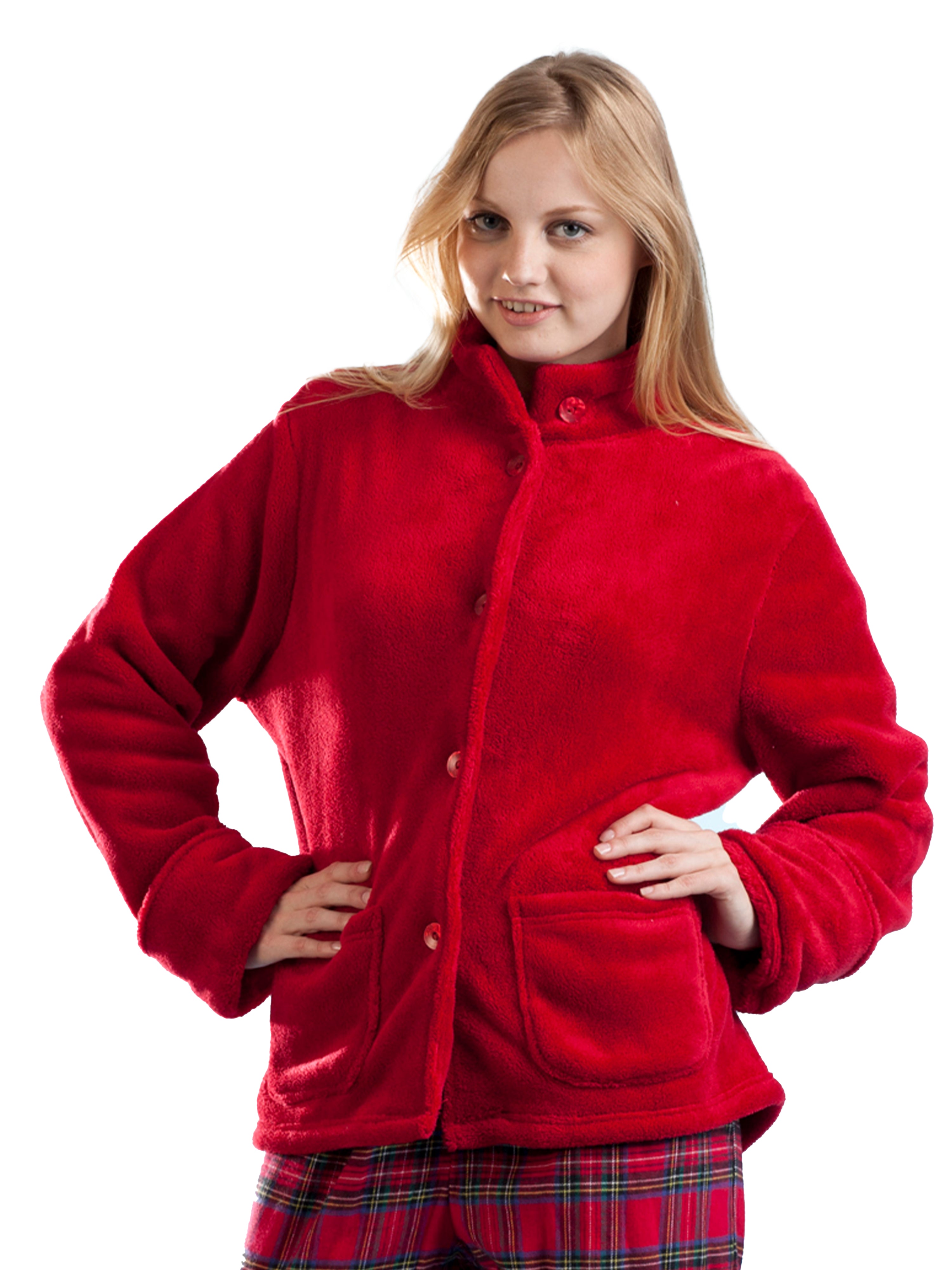 La Cera Plush Bed Jacket La Cera